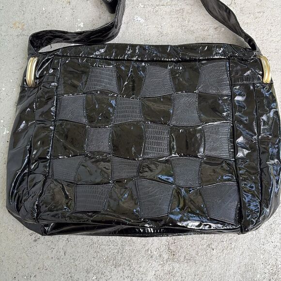 Vintage Sharif, patent leather and leather bag - Picture 2 of 10